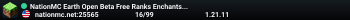 NationMC Earth Open Beta Want something changed? /discord