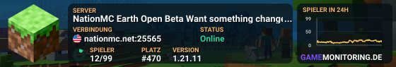 NationMC Earth Open Beta Want something changed? /discord