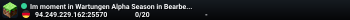 Im moment in Wartungen Alpha Season in Bearbeitung!