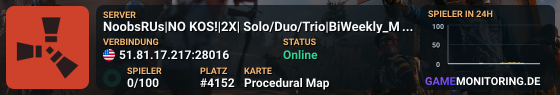 NoobsRUs|NO KOS!|2X| Solo/Duo/Trio|BiWeekly_MAP/Monthly_BP