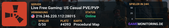 Live Free Gaming: US Casual PVE/PVP