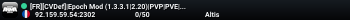 [FR][CVDef]|Epoch Mod (1.3.3.1|2.20)|PVP|PVE|AI Missions