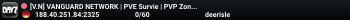 [V.N] VANGUARD NETWORK | PVE Survie | PVP Zone | Éco lente