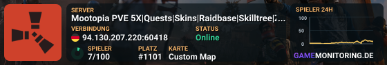 Mootopia PVE 5X|Quests|Skins|Raidbase|Skilltree|Zombies
