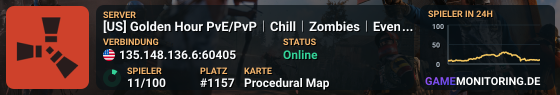 [US] Golden Hour |PvE/PvP|Zombies|Friendly|Events|Biweekly