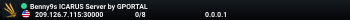 Benny9s ICARUS Server by GPORTAL