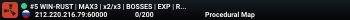 #5 WIN-RUST | MAX3 | x2/x3 | BOSSES | EXP | RAIDBASES | SHOP
