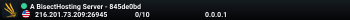 A BisectHosting Server - 845de0bd