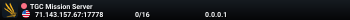 TGC Mission Server