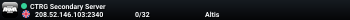 CTRG Secondary Server