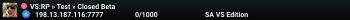 VS:RP » Test » Closed Beta