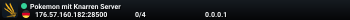 Pokemon mit Knarren Server