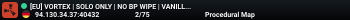 [EU] VORTEX | SOLO ONLY | NO BP WIPE | VANILLA | MONTHLY