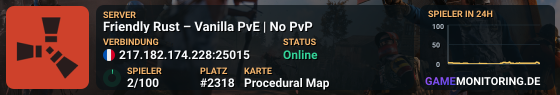 Friendly Rust – Vanilla PvE | No PvP