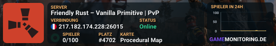 Friendly Rust – Vanilla Primitive | PvP