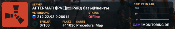 AFTERMATH[PVE]|x2|Рейд базы|Ивенты