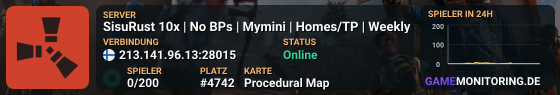 SisuRust 10x | No BPs | Mymini | Homes/TP | Weekly