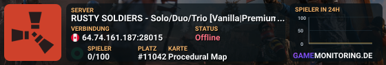 RUSTY SOLDIERS - Solo/Duo/Trio  [Vanilla|Premium+|Half Upkeep]