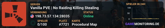 Vanilla PVE | No Raiding Killing Stealing