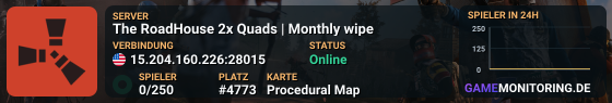 The RoadHouse 2x Quads | Monthly wipe