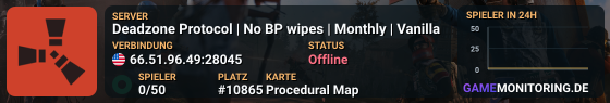 Deadzone Protocol | No BP wipes | Monthly | Vanilla