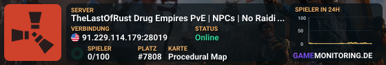 TheLastOfRust Drug Empires PvE | NPCs | No Raiding | No Killing