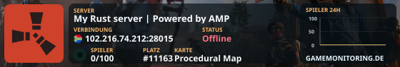 My Rust server | Powered by AMP