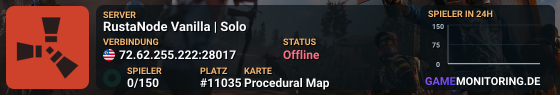 RustaNode Vanilla 2x | Solo  JUST WIPED
