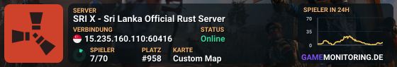 SRI X - Sri Lanka Official Rust Server