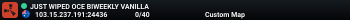 JUST WIPED OCE BIWEEKLY VANILLA