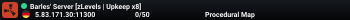 Barles' Server [zLevels | Upkeep x8]