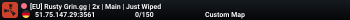 [EU] Rusty Grin.gg | 2x | Main | Just Wiped