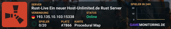 Rust-Live Ein neuer Host-Unlimited.de Rust Server