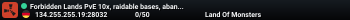 Forbidden Lands PvE 10x, raidable bases, abandoned bases