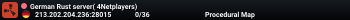 German Rust server( 4Netplayers)