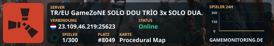 TR/EU GameZoNE SOLO DOU TRİO 3x SOLO DUA Rust Server