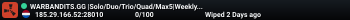 WARBANDITS.GG |Solo/Duo/Trio/Quad/Max5|Weekly| JUST WIPED