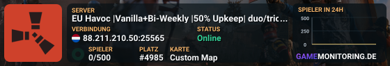 EU Havoc |Vanilla+Bi-Weekly |50% Upkeep| duo/trio/quad Max 5