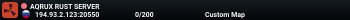 AQRUX RUST TEST SERVER