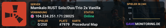 Mamkalo RUST Solo/Duo/Trio 2x Vanilla