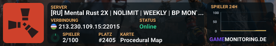 [RU] Mental Rust 2X | NOLIMIT | WEEKLY | BP MONTHLY