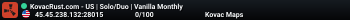 KovacRust.com - US | Solo/Duo | Vanilla Monthly