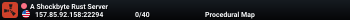A Shockbyte Rust Server