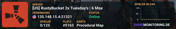 RustyBucket 2X Tuesdays/Fridays