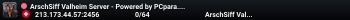 ArschSiff Valheim Server - Powered by PCpara.site