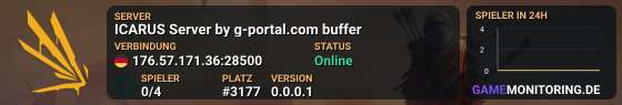 ICARUS Server by g-portal.com buffer