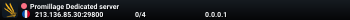 Promillage Dedicated server