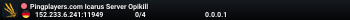 Pingplayers.com Icarus Server Opikill