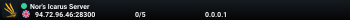 Nor's Icarus Server
