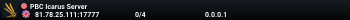 PBC Icarus Server